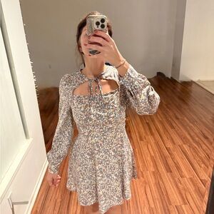 SHEIN Multicolor Floral Long Sleeve Dress